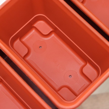 A set of flower pots with a tray Darel Plastic, 750 ml, 73 cm, 7 pcs, terercot color-2