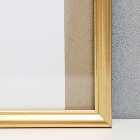 Photo frame plastic 35x35 cm, gold (plastic screen)-1