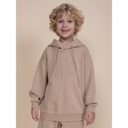 Sweatshirt for boys, height 116 cm, sandy color