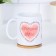 Sublimation mug "beloved wife" I love you heart, with application