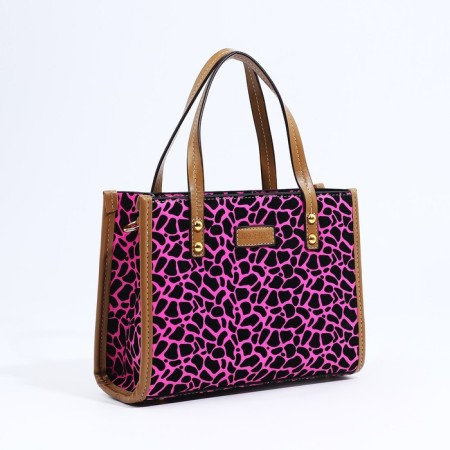 Bag Female Tout with zipper, pink color-2