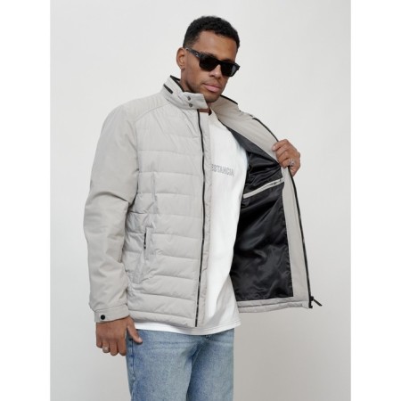 Male spring jacket, size 50, light-gray color-11