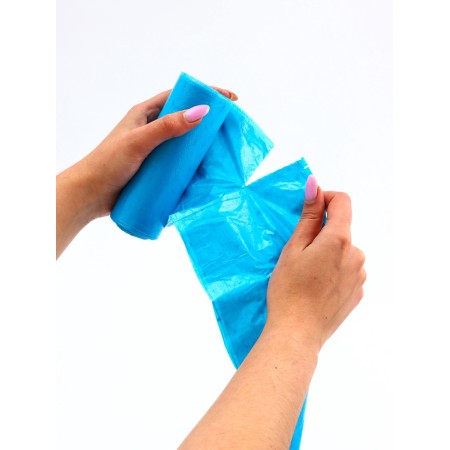 Garbage bags in the roll "Upakland" 60 l, blue, 60 x 80 cm, PND, thickness 15 μm, 20 pcs-3