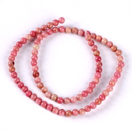 Beads made of natural stone "Rodonite" set of 90 pcs., Size 1 pc. - 4 mm-4