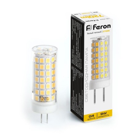LED LED Feron, G4, 9 W, 175-265 V, white warm light