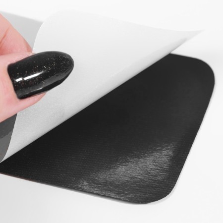 Clothes for clothing, 10 × 7.5 cm, adhesive, steam, black color-3