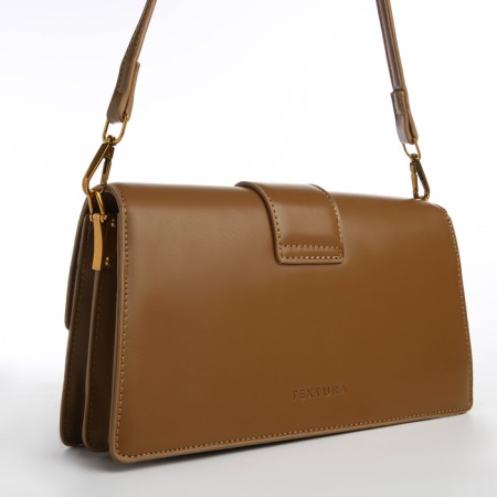 Female bag Textura, medium size, light brown color-3