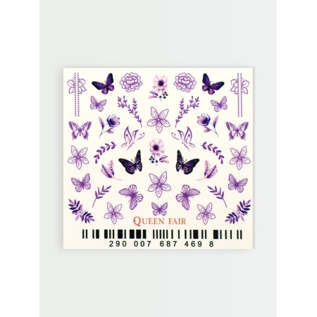 Slider - Summer nail design, purple color-3