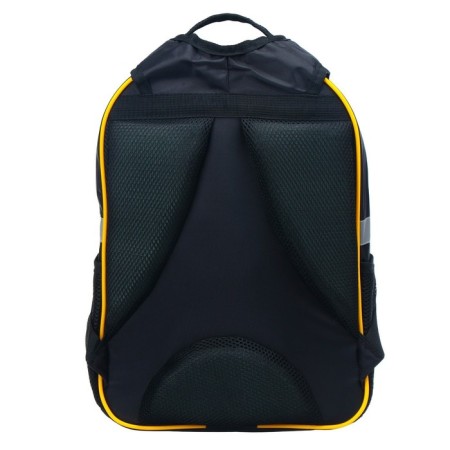 School backpack, 39 x 24 x 19 cm, ergonomic back, calligrata a "football", black-20