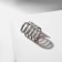 Earring "Kaff" Five stripes, color silver