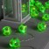 Garland “thread” 4.5 m with nozzles “Flower balls”, IP20, transparent thread, 15 LED, Green glow, 220 V