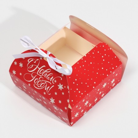 Box the team "Happy New Year", 16 x 16 x 6 cm, new year-3