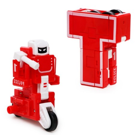 Set of robots "alphabet", transformed, 7 pieces, gather in 1 robot-8