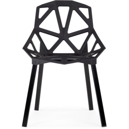 Plastic stool One PC-015 Metal/plastic, black 55x56x80 cm-1