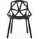 Plastic stool One PC-015 Metal/plastic, black 55x56x80 cm
