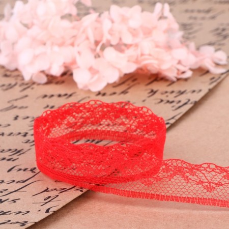 Capricon lace, 20 mm × 10 ± 1 m, red color-2