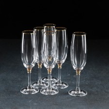 A set of glasses for champagne Bohemia Crystal Olivia, 190 ml, 6 pcs