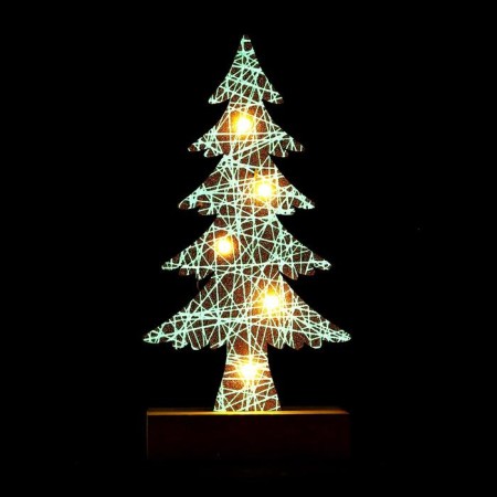 New Year's decor with backlight "New Year's spruce" 9 × 5 × 19 cm, white-7