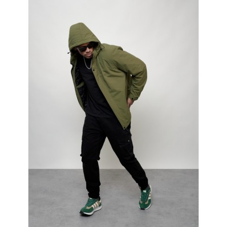 Male spring jacket, size 48, green color-12