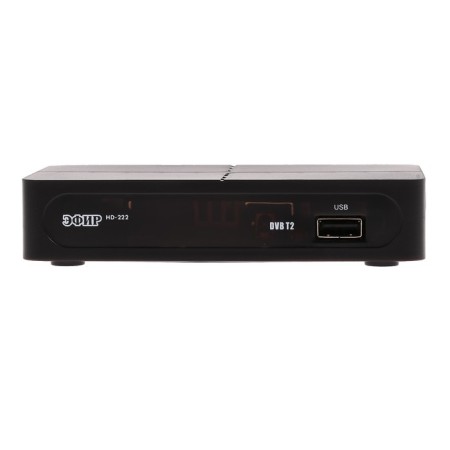 The console for digital TV "Ether" HD-222, FullHD, DVB-T2, HDMI, RCA, USB, Black-1