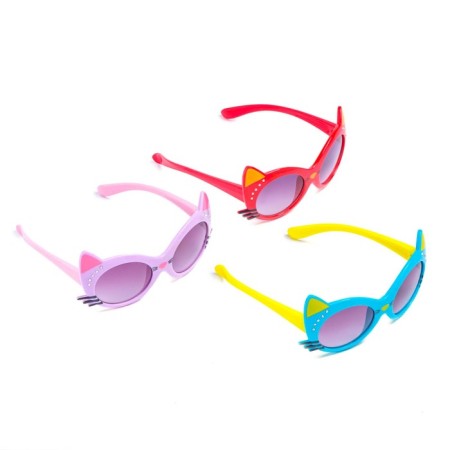 Sunscreen glasses, UV 400, lens 4.5x5.5 cm, width 12.5 cm, pipe 12 cm, mix-4