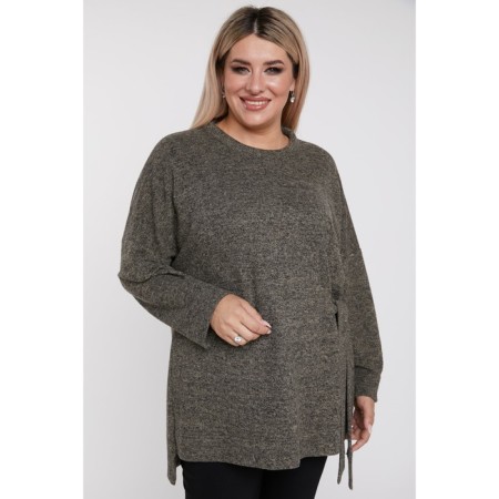 Women's tunic, size 54, brown color-5