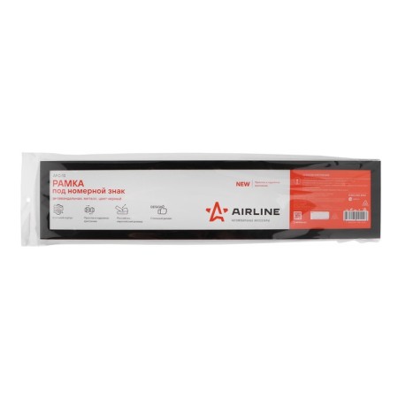 Airline license plate frame, anti -vandal, metal, black-6