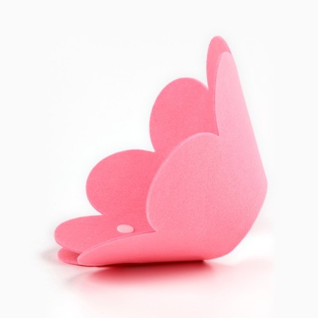 Soft collar for animals felt felt, pink cent, size m-3