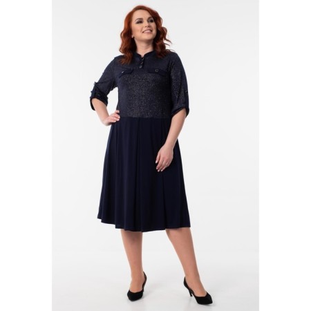 Women's dress, size 62, blue color-8