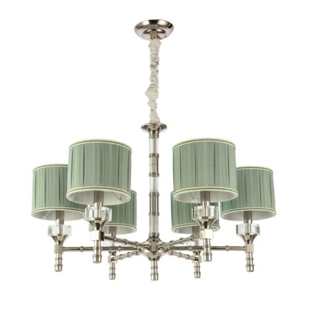Suspended chandelier ST LUCE. SL1121.103.06. Oleo. 6x40 W, E14, 72x72x53 cm, Nickel color-1