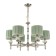 Suspended chandelier ST LUCE. SL1121.103.06. Oleo. 6x40 W, E14, 72x72x53 cm, Nickel color