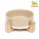 Ceramic bowl on a stand 450 ml 13 x 5 cm beige with white