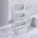 Organizer for storing cosmetic supplies, 3 sections, 16.2 × 13.5 × 33.5 cm, white/transparent color