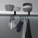 Kitchen holder suspended for 6 objects of the share, 1.5 × 26 × 7 cm, black color
