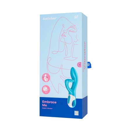 Unrealistic vibrator Satiffyer Embrace Me, silicone, blue color-2