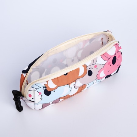 School backpack from textiles on a zipper, 3 pockets, pencil case, color colorful color-9