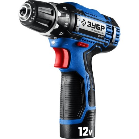 Drill-shuruvret bison 12 V+LED LED LEAR DL-121-22F, 2x2 Ah, 1350 rpm, 40 nm, in the case-2