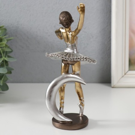 Polystone souvenir "Little ballerina in a silver pack and month" 11x8x18.2 cm-1