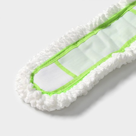 Nozzle for a flat mop with flexible edges of the share, 38 × 8 cm, 90 grams, microfiber bends, white color-4