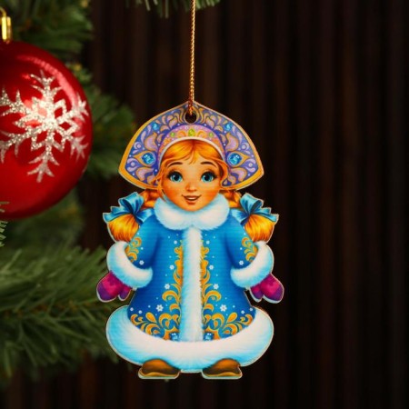 Toy on the Christmas tree "Character" Snegurochka, 9.5x7cm