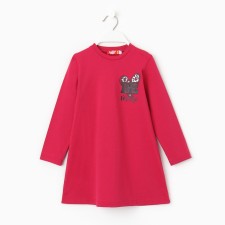 Dress for girls, lingonberry color, height 104 cm