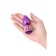Anal plug with the Toyfa Metal rhinestone, purple, amethyst, 8.2 cm, d = 3.4 cm