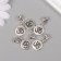 Bale with a suspension metal for creativity "OM" silver 2.7x1.4 cm