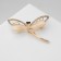 Brooch "Dragonfly" fluttering, beige color in gold
