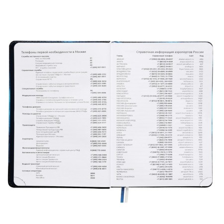 Leduced Diary A5, 160 sheets, Devente.nature, solid cover of artificial leather with foam, liesse, block 70 g/m2, blue-4