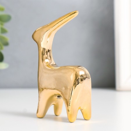 Souvenir ceramics "deer" gold 8x2.8x10.5 cm-2