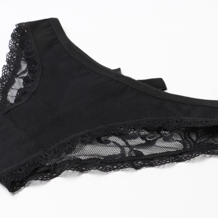 Panties female Braziliano, black color, size 44 (s)-5