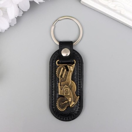 Keychain to the leatherette, metal "motorcycle" 7.5x3.2 cm