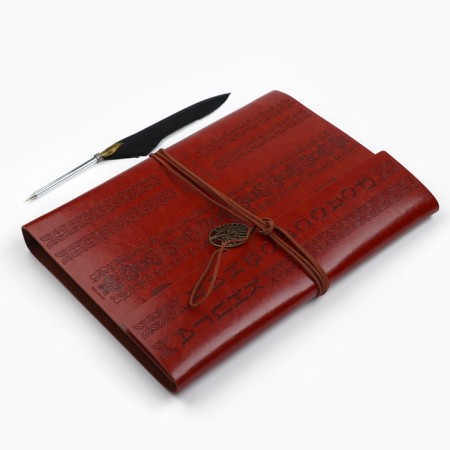The genealogy book "Our family", with a pen, 65 sheets, brown, 35 x 25 cm-5