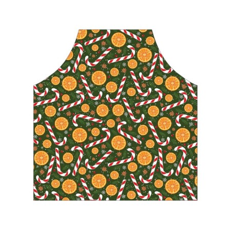 Apron kitchen with a photo print "Orange and caramel canes", adjustable, size OS-1